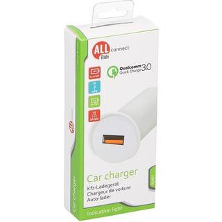 Allride USB udtag til cigarettænder - fast charge