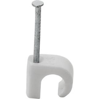 Gelia Kabelholder i pose, rund, hvid 14-20 mm, 10 st