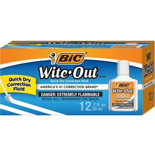 Bic Wite-Out Brand Quick Dry Correction Fluid 20 ml hvid 12-t?lling