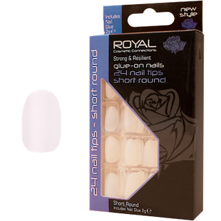 Royal Kunstige Negle Short Round - 24 stk