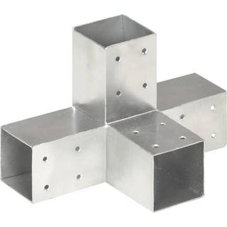 stolpebeslag X-form 71x71 mm galvaniseret metal