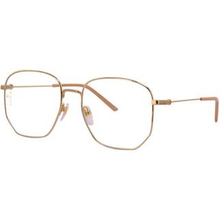 Gucci Kvinde GG0396S 001 Solbriller Metal Guld Transparent Firkantet Normal Antiblænding