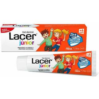 Børnetandpasta Gel LACER Junior Strawberry Calcium & Xylitol 75 ml