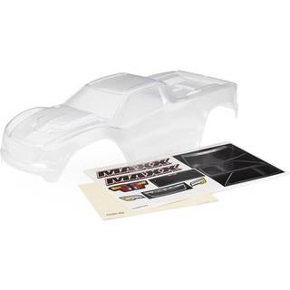 Traxxas - TRX8918 - Karosseri til Maxx® version2 i klar lexan med klistermærker (Passer til den nye Maxx® (352mm hjulafstand)