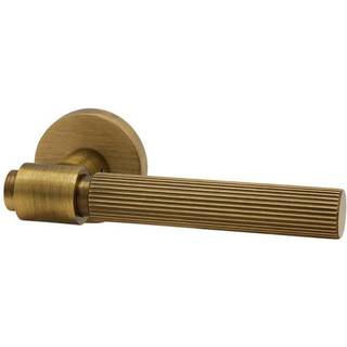 Dørhåndtag helix 200 stripe antik bronze inkl nøgleskilt