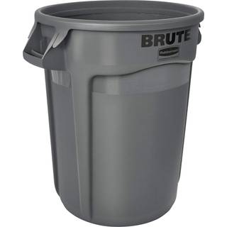Rund plast beholder 121 Liter - Grå