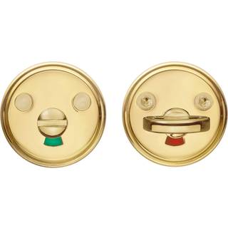 Beslagsboden Spar toiletlås, poleret messingfinish, Ø50 mm