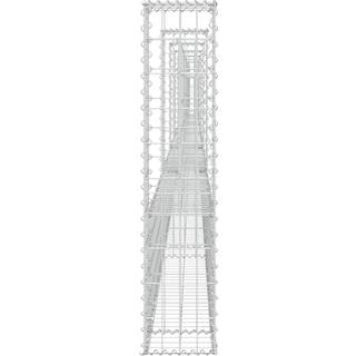 gabionkurv med 7 stolper 740x20x100 cm U-facon jern