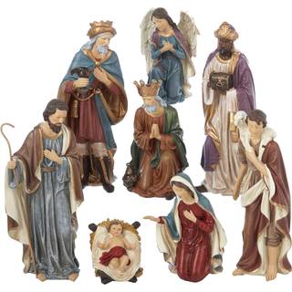 Kurt Adler Resin Nativity Figurine Sæt 9-tommer sæt på 8