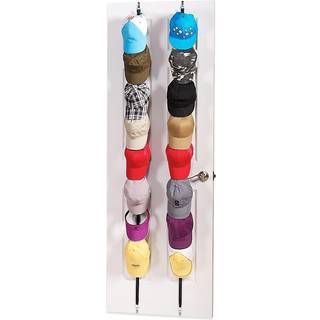 Cap Rack 2 Pack - Holder op til 16 hætter til baseball / kuglehætter - Bedste over dørskabsarrangør til mænds dreng eller kvinder hatsamling