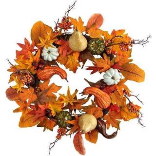 N?sten naturlig W1220 24 i efter?ret gr?skar gourd & b?r kunstig efter?rskrans , forskellige farver