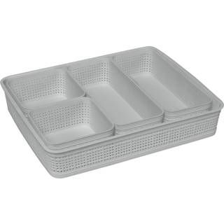 Forenkle 5 stykker organiseringss?t | Bind i flere st?rrelser | Multipurpose | Kontor | Skrivebord | Dorm | Badev?relse | Opbevaringskurv | Sm? g