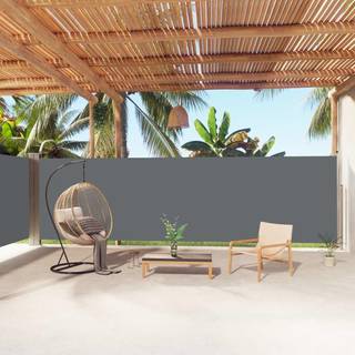 sammenrullelig sidemarkise 180x1000 cm antracitgrå