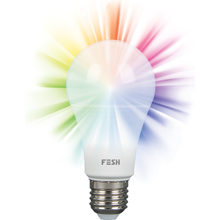 FESH Smart Home LED Pære  - Multicolor E27 9w Ø 60