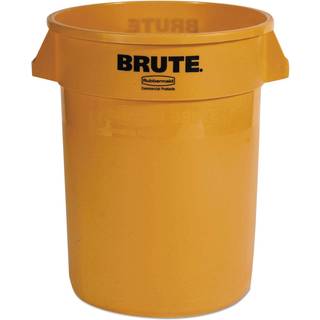 Rund plast beholder 121 Liter - Gul