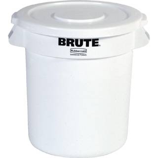 Rund plast beholder 121 Liter - Hvid
