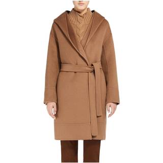 &#39;S Max Mara Messi belted virgin wool coat - black - M-L