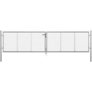 havelåge galvaniseret stål 415 x 125 cm sølvfarvet