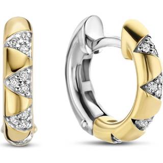 TI SENTO Gold Plated Silver Geo Hoop Earrings - F6932