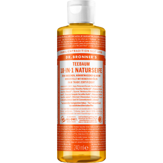 Dr. Bronner's Pleje Flydende sæber tetræ 18-i-1 natursæbe 240 ml (367,00 kr / 1 l) - 240 ml