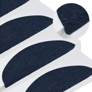 trappemåtter 15 stk. 65x22,5x3,5 cm selvklæbende blå