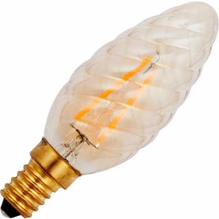 FORÅRSUDSALG - E14 - SPL Twisted Candle - Amber - 140lm - 2000K - CRI 95 - Dæmpbar