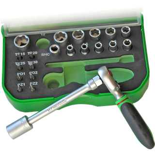 DJ TOOLS top-/bitssæt 1/4" 23 dele
