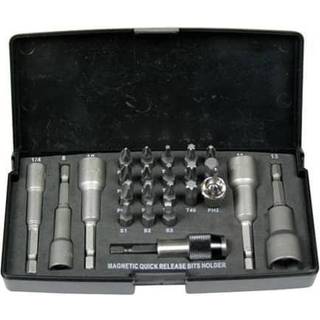 Bitssæt 1/4" Ph-Pz-Torx Tecos