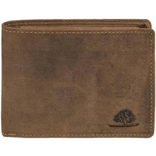 Geldbörse Leder 12x9cm quer "Vintage" antikbraun 1705-25 | Greenburry.de