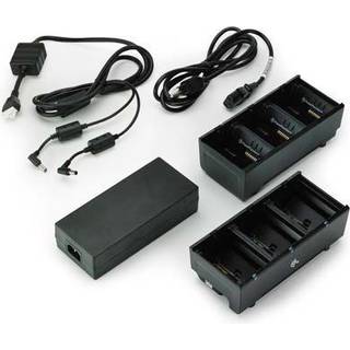 Zebra 3-Slot Battery Charger Connected via Y Cable