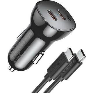 Oplader til bil - Choetech TC0008 40W 2x USB-C