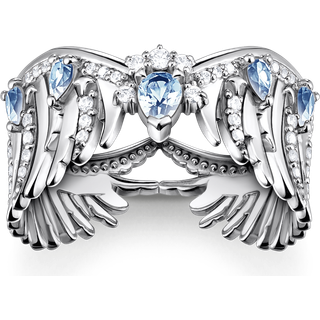 Thomas Sabo TR2411-644-1 Damen Silberring Phönix-Flügel mit Blauen Steinen