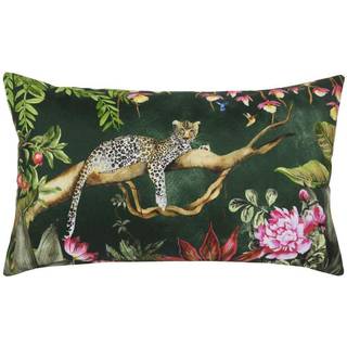 Evans Lichfield Evans Lichfield Forest Green Leopard Outdoor Polyester Filled Cushion