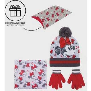 MINNIE - Set Pompon Beanie + Gloves + Neckwarmer- 3Pc Kids