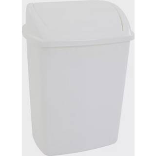 Affaldsspand 26l hvid plast til vægmontering med svinglåg 27,2x35,2x48cm