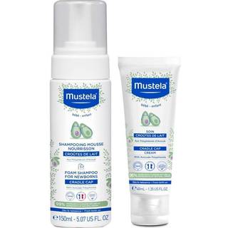 Mustela Baby Cradle Cap Bundle - Natural Baby Shampoo & Cradle Cap Cream - Med Natural Avocado - 2 Piece Set