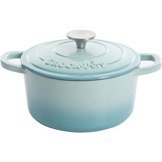 Crock-Pot Artisan Round emaljeret støbejern hollandsk ovn 7-liter aqua