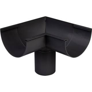 Plastmo indvendig gering med tud, PVC, sort, 90° - nr. 11/Ø90 mm