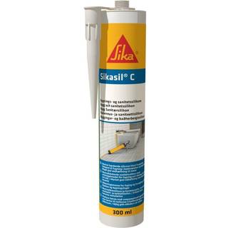 Sika Vådrums- og byggesilikone, Sikasil-C Antracit, 300 ml