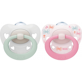 NUK sutteflaske 0-6m Signature Rose/White