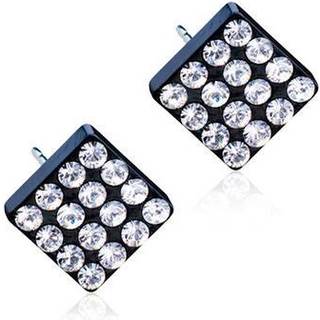 Brilliance Square Titanium Ørestikker fra Blomdahl med Swarovski Krystaller