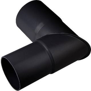Plastmo knærør, PVC, sort, 90° - Ø110 mm