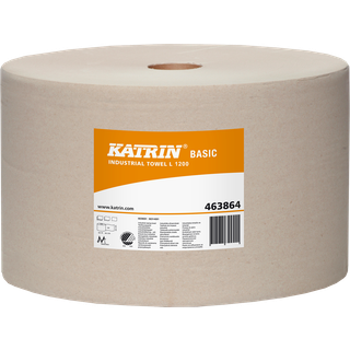 Katrin aftørringspapir L 1200 Basic 463864 ubleget