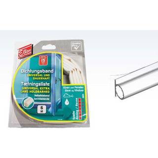 Tætningsliste flex universel, hvid, selvklæbende dækker 2-7 mm - 6 meter