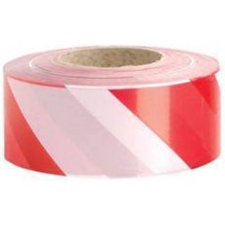Afspærringsbånd HDPE plast rød/hvid 7cm×500m