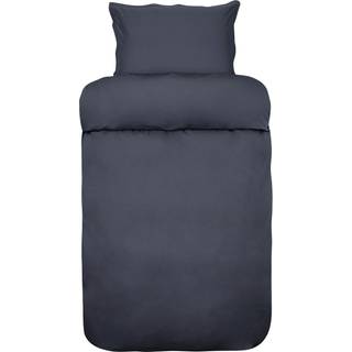 Blåt sengetøj 140x220 cm - Elegance - Ensfarvet sengetøj - 100% egyptisk bomuld - Sengesæt fra Høie