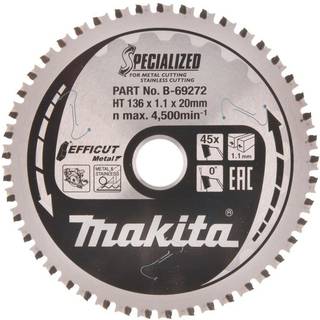 Rundsavsklinge til metal Makita Efficut; 136x20x1,1 mm; Z45