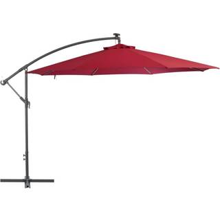 hængeparasol 350 cm aluminiumstang bordeauxfarvet
