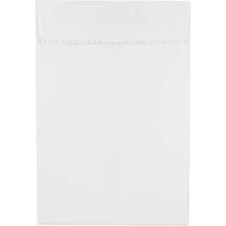 Jampapir 6 x 9 Åben ende katalog farvede konvolutter med skræl og forsegling lukning - hvid - 100/pakke