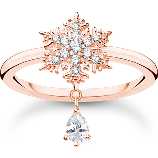 Thomas Sabo TR2414-416-14 Damen-Ring Schneeflocke Roségoldfarben